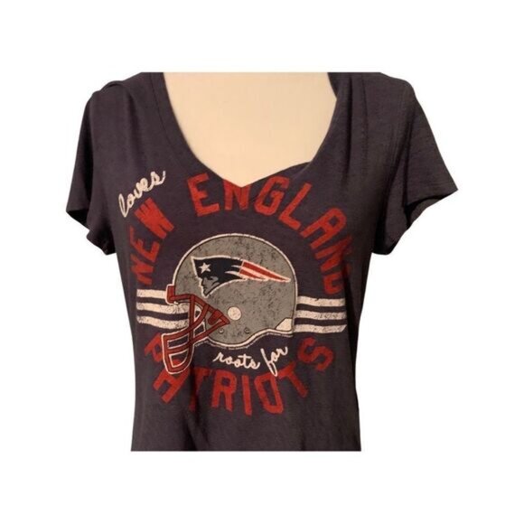 New England Patriots Nfl Large Woman's Shirt Blue - Picture 3 of 4